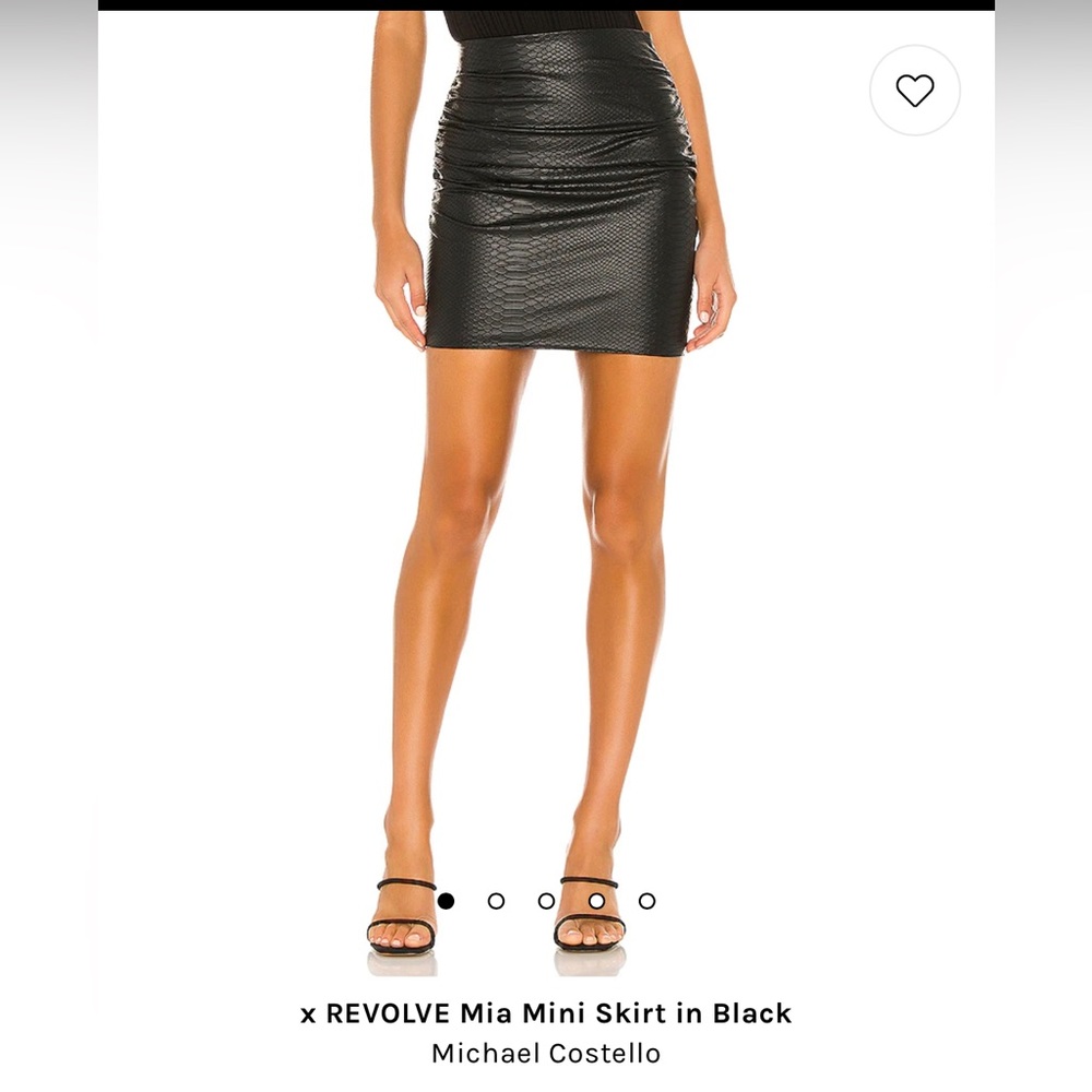 NWT REVOLVE Michael Costello Mia Mini Skirt in Black size Medium